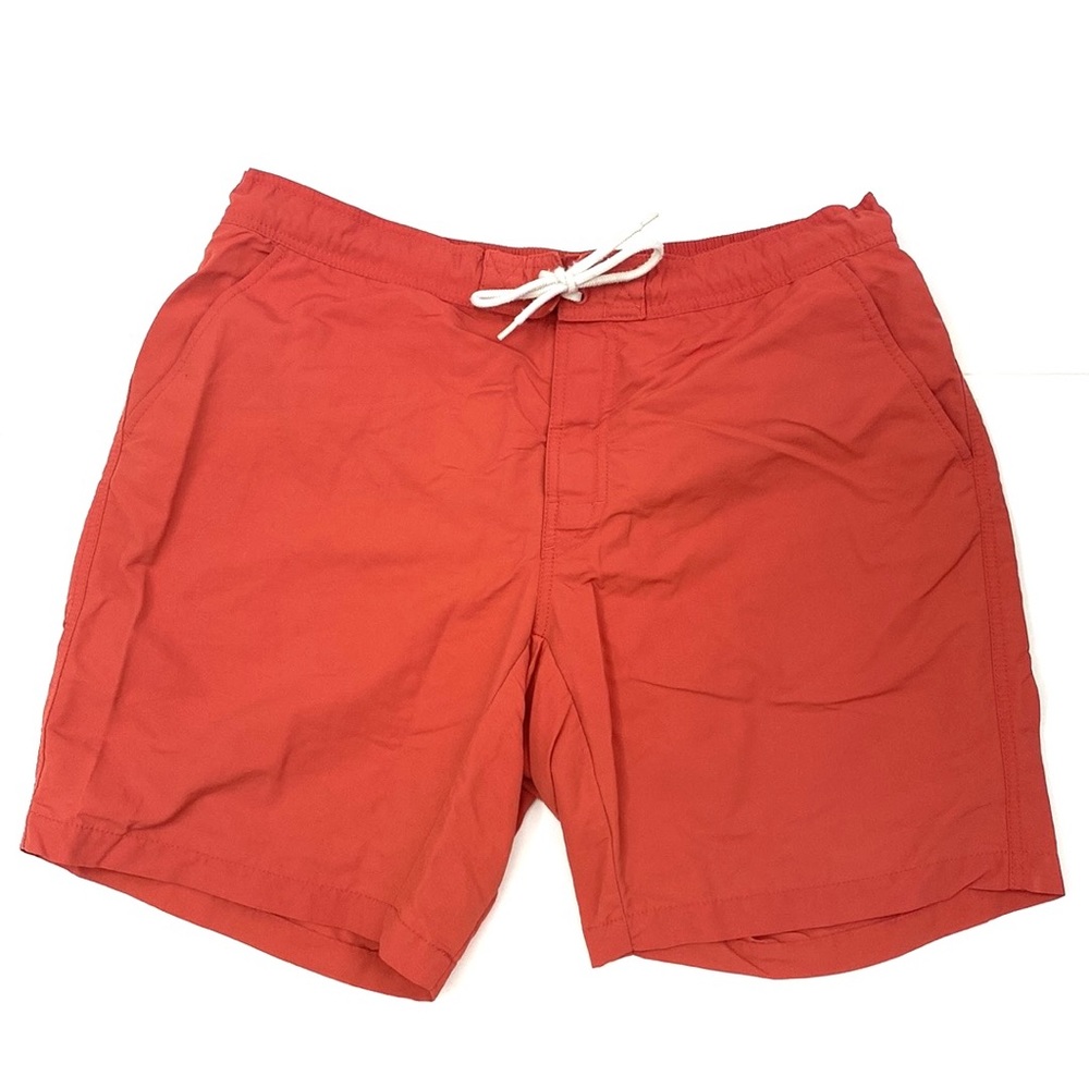 UNIQLO Men's Brick Red Drawstring Swim Trunks
